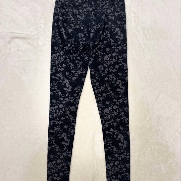 Women's Black & Grey Floral Full-Length Leggings by Maurices - Picture 3 of 3